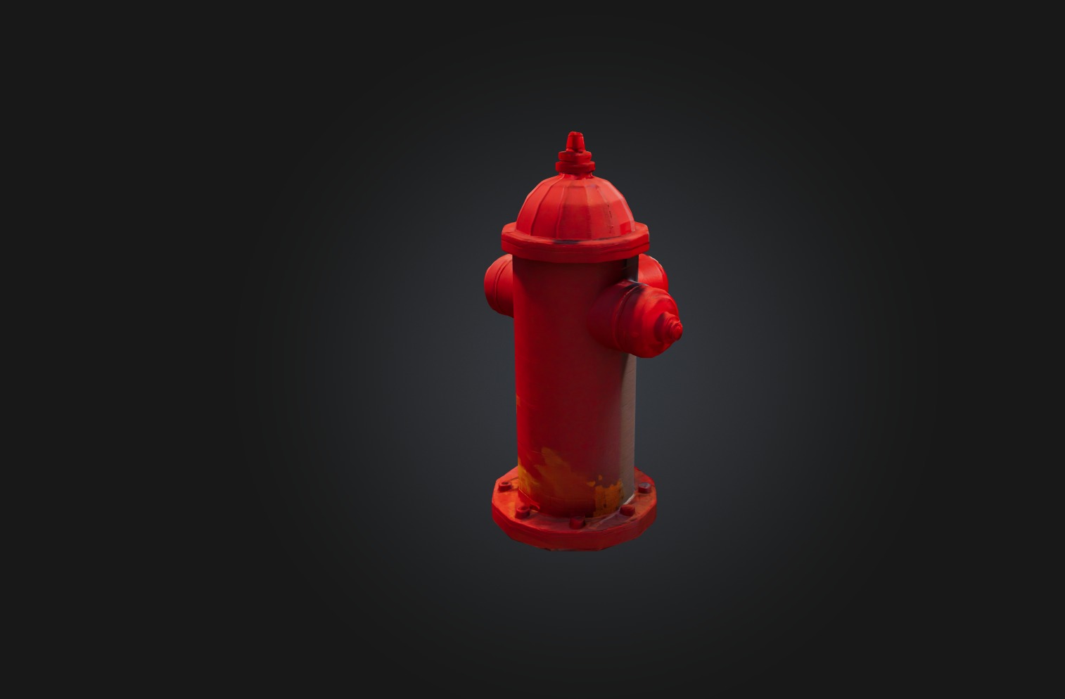 Voxel Fire Hydrant Low-poly 3D model_5