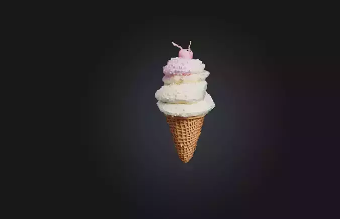 Voxel Ice Cream Cone