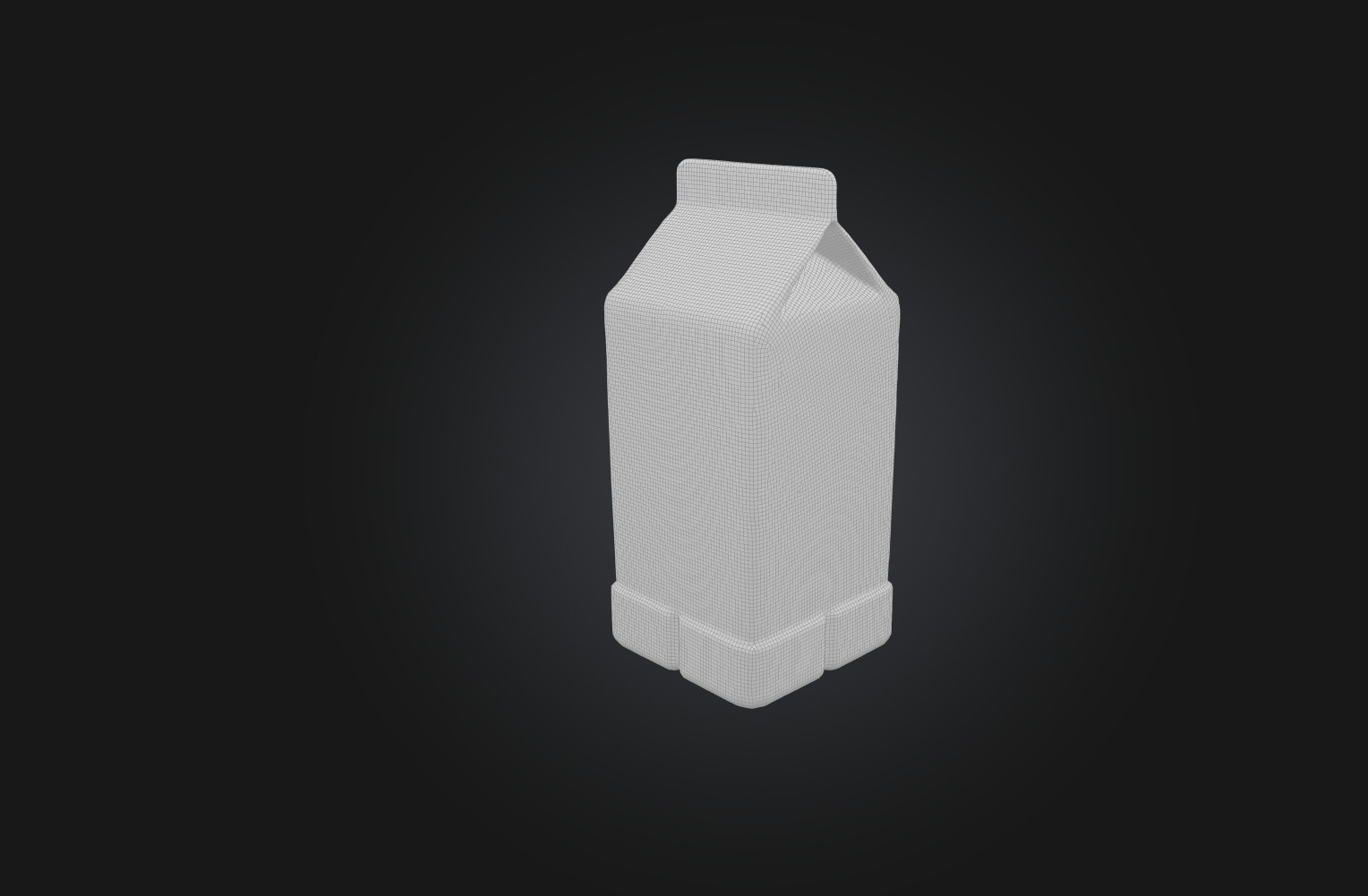 Voxel Milk Carton Low-poly 3D model_1