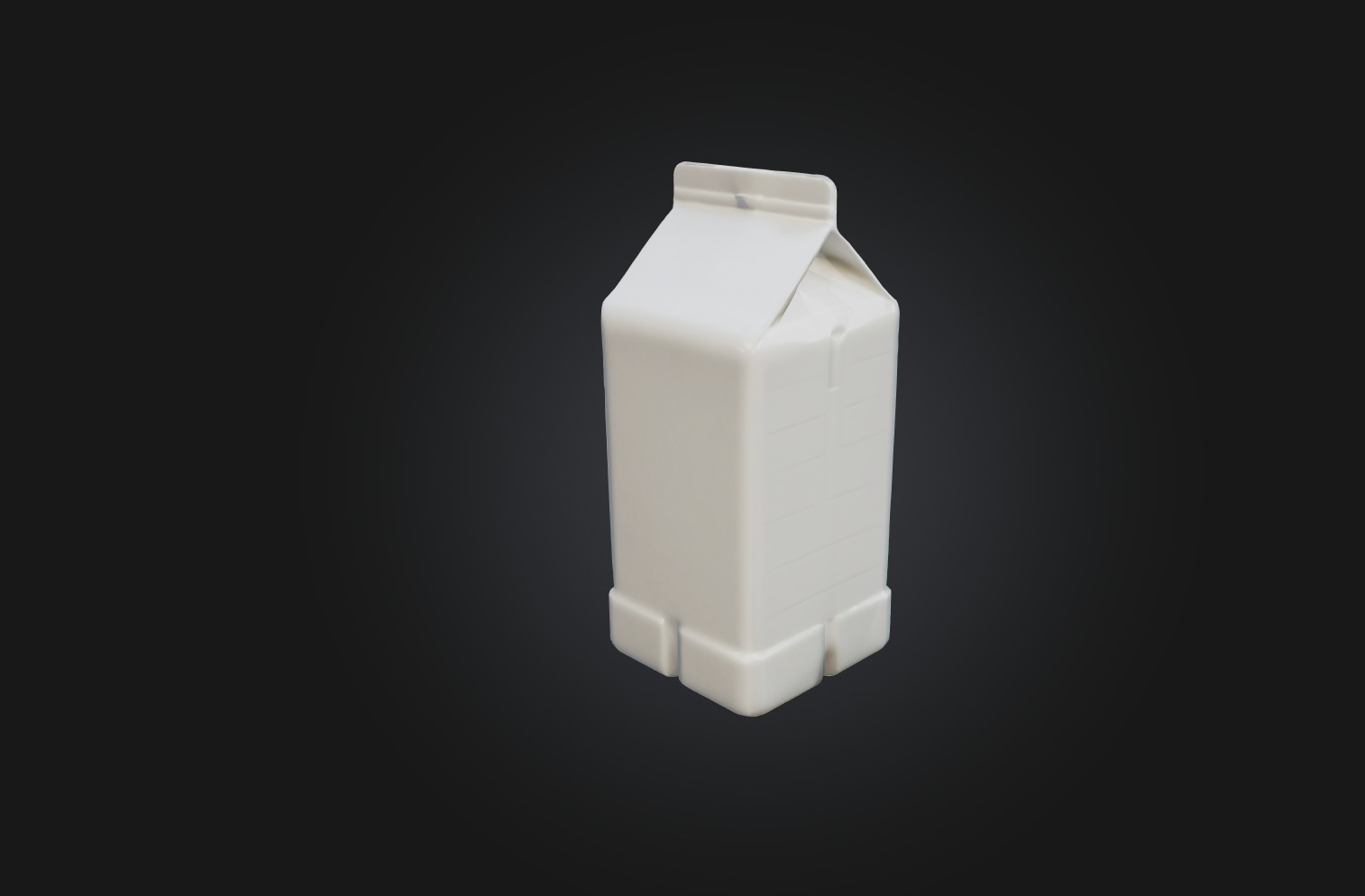 Voxel Milk Carton Low-poly 3D model_5
