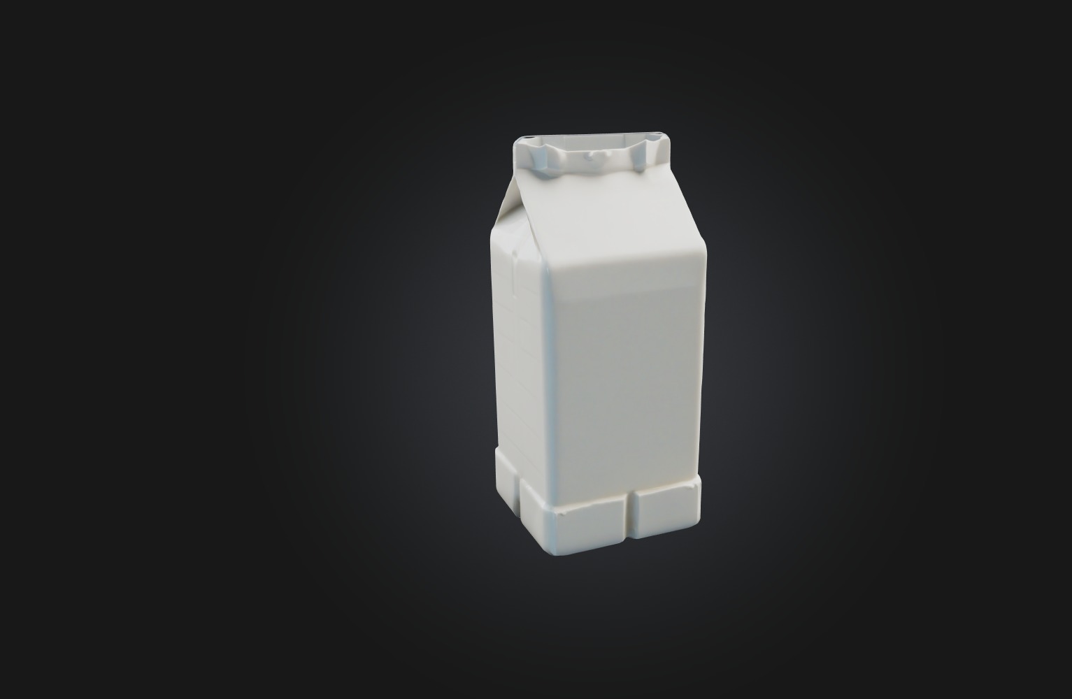 Voxel Milk Carton Low-poly 3D model_3