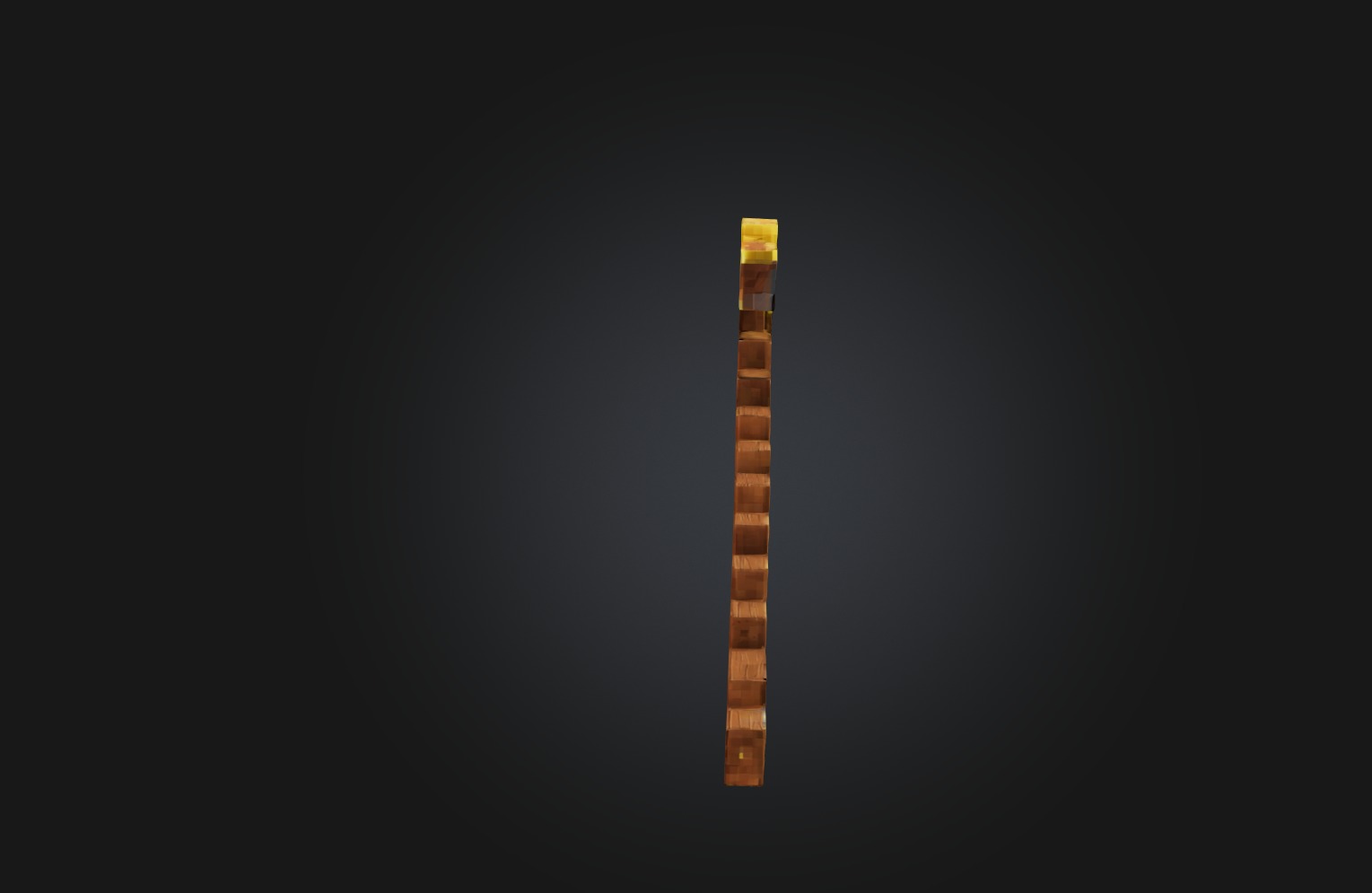 Voxel Pickaxe Low-poly 3D model_4