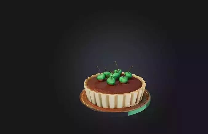 Voxel Pie Low-poly 3D model
