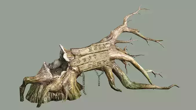 Scan Tree Bridge 3D model Low-poly 3D model