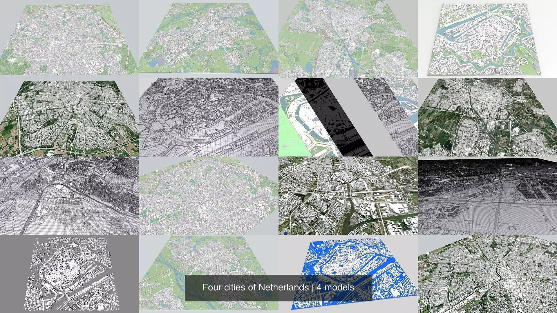 Four cities of Netherlands 3D Model Collection_0