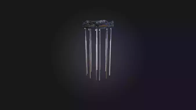 Wind Chimes Low-poly 3D model
