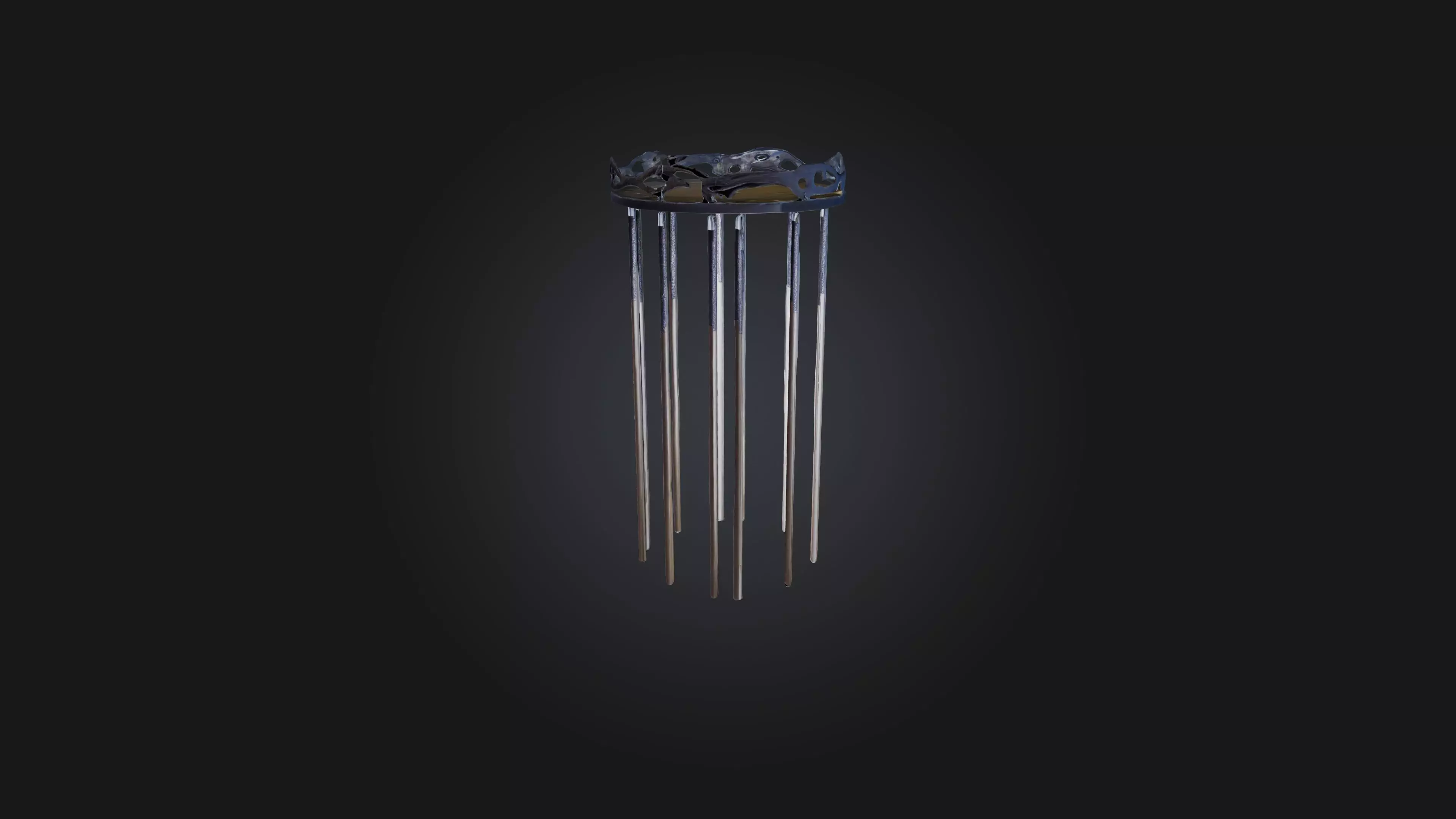 Wind Chimes Low-poly 3D model