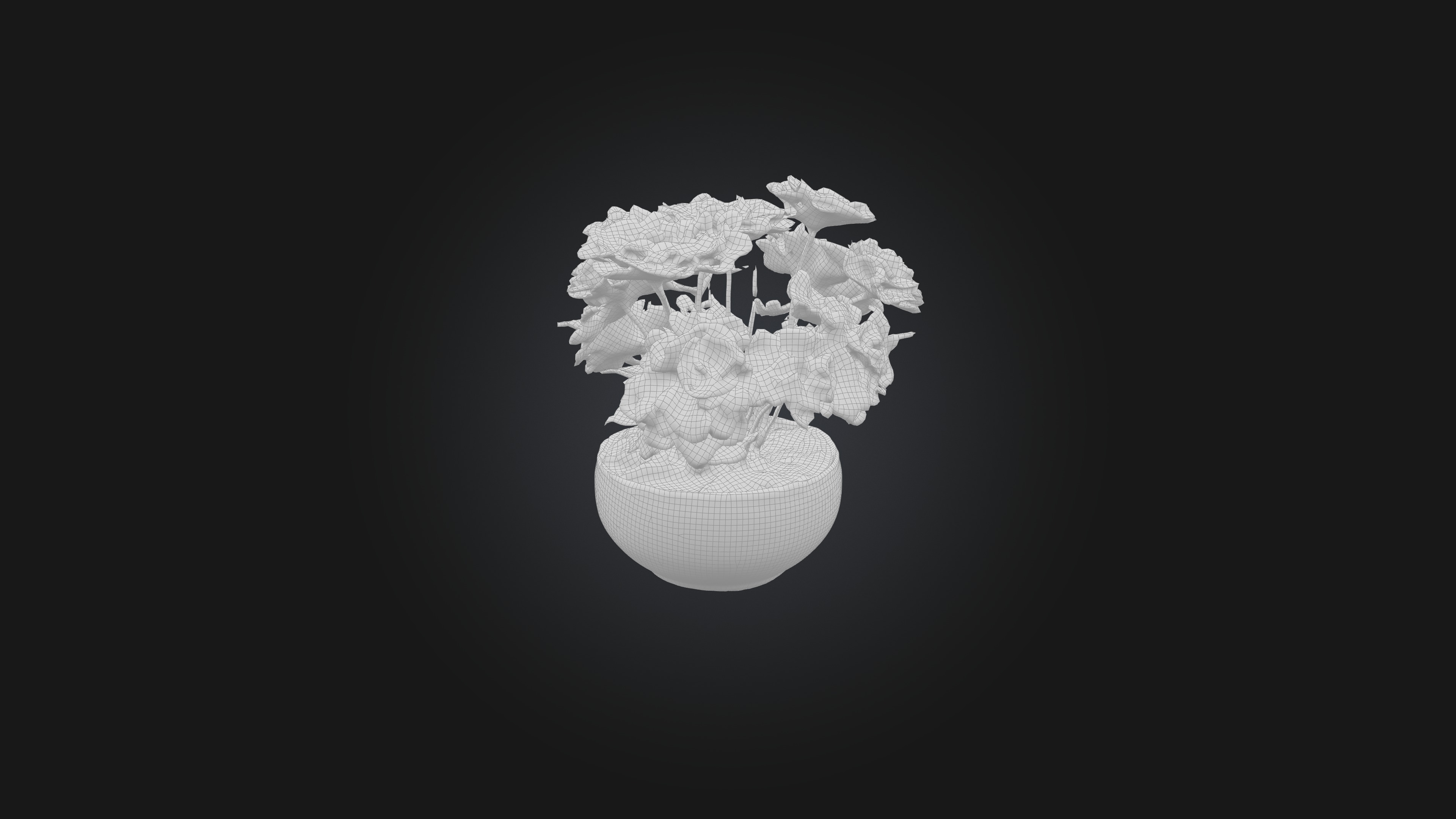 Withered Flowers Low-poly 3D model_1