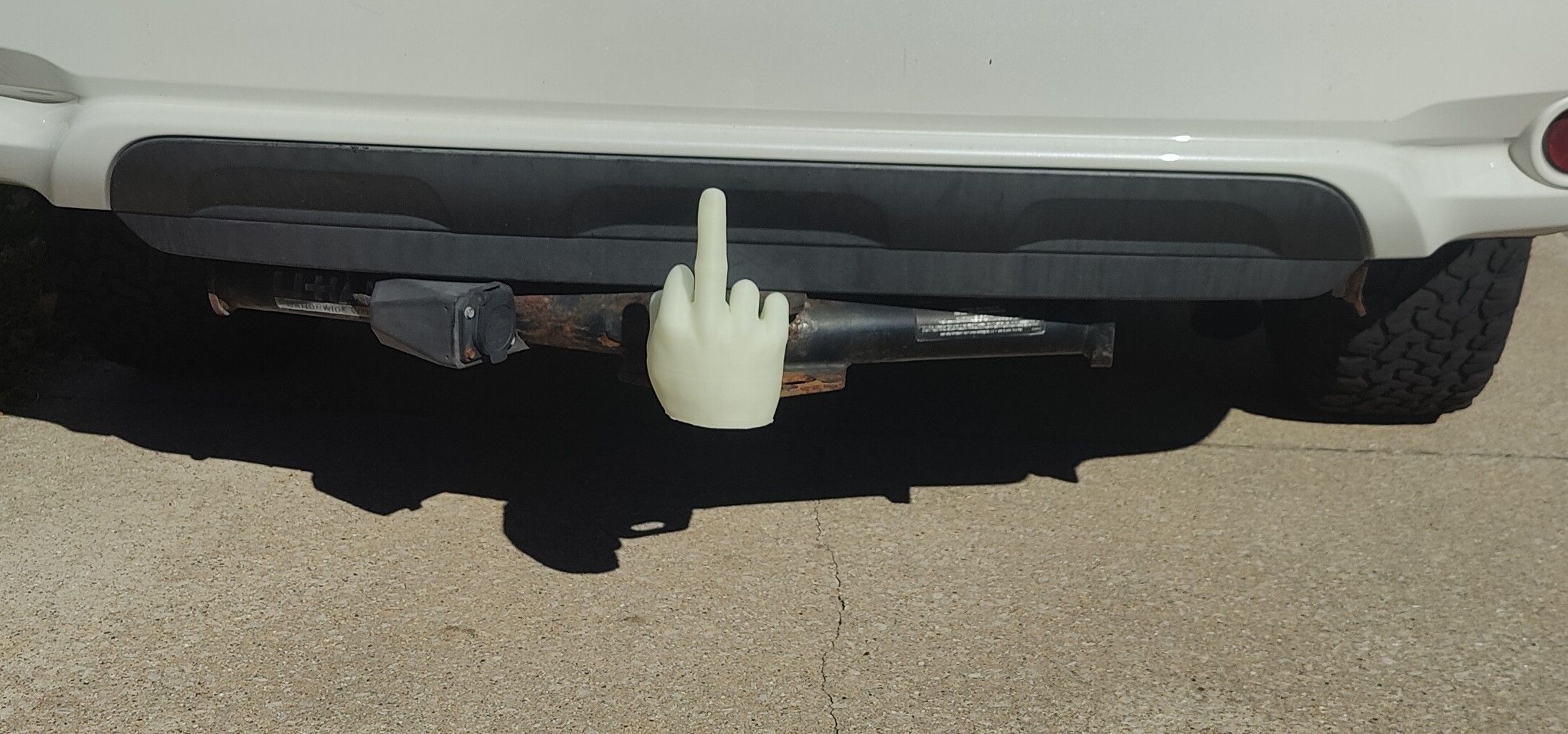 The Finger Trailer Hitch Cover 3D print model_5