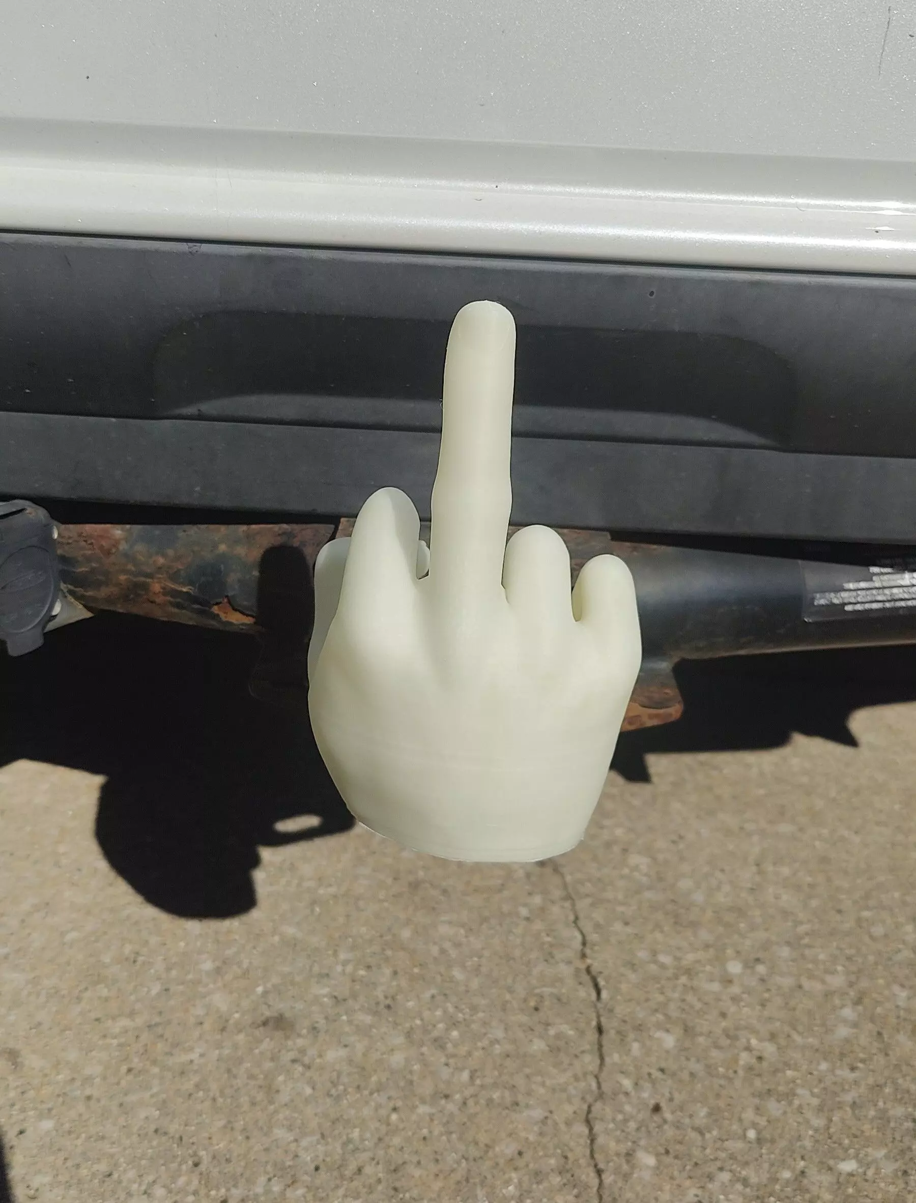 The Finger Trailer Hitch Cover 3D print model_0