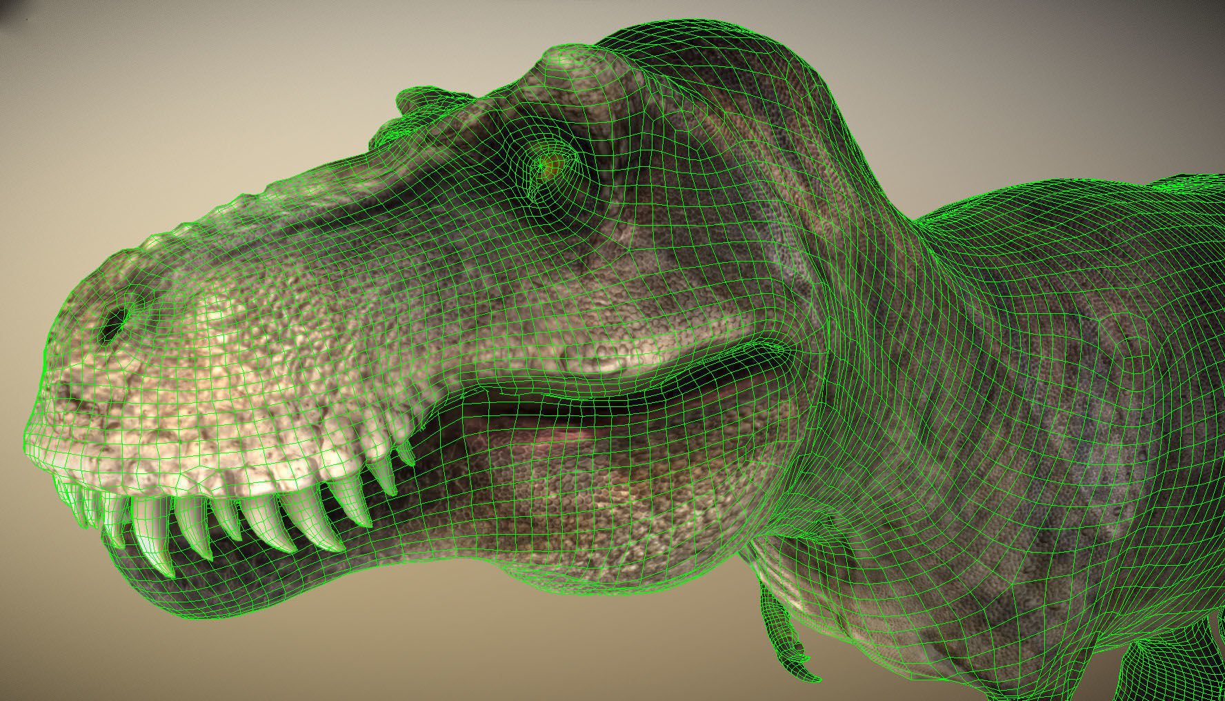 Tyrannosaurus rex Low-poly 3D model_2