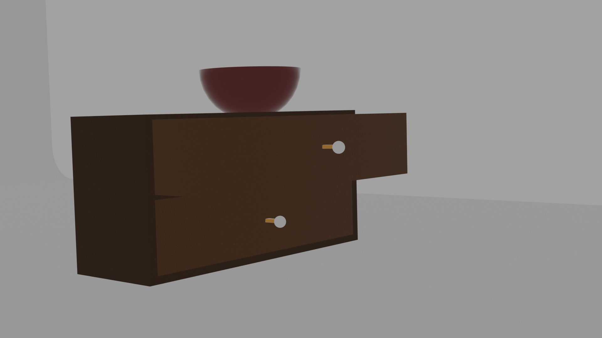 Wooden Drawer Probs Manuall Material LowPoly Free low-poly 3D model_2