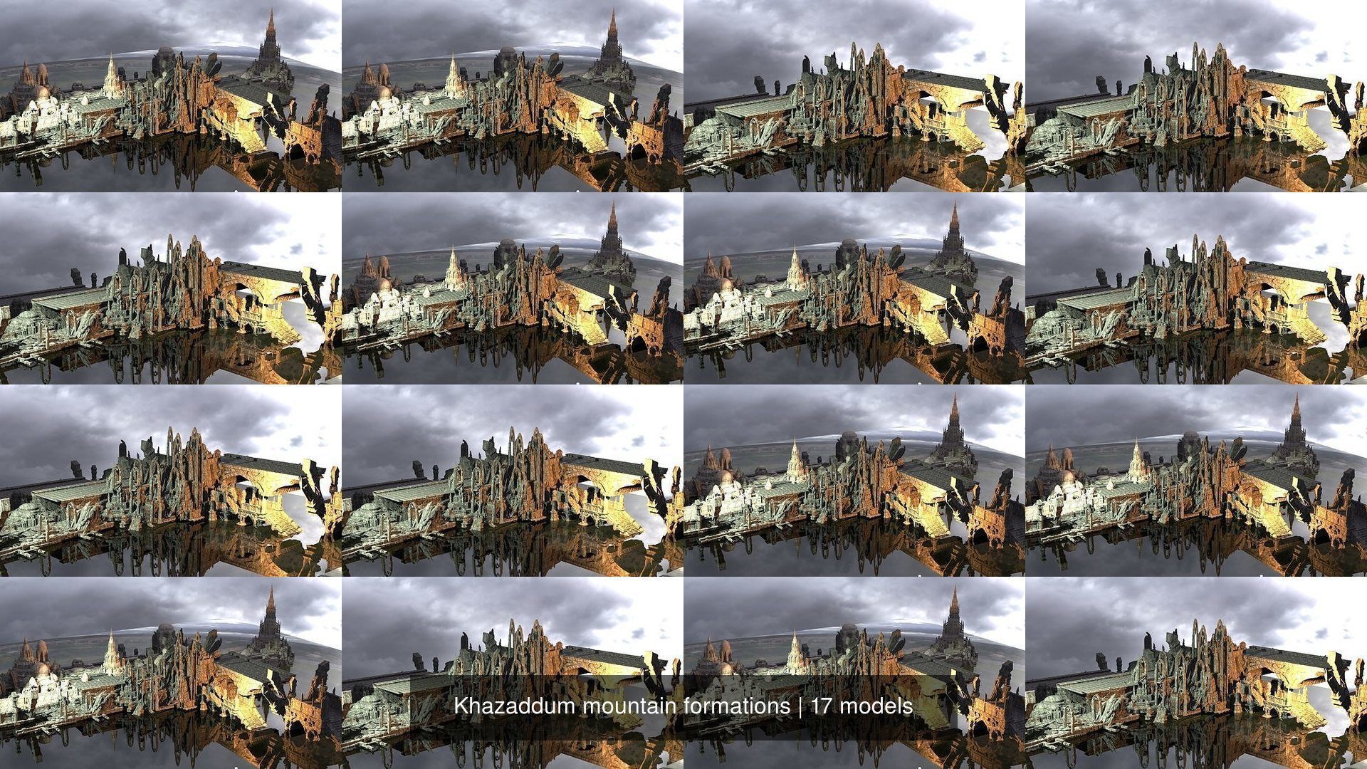 Khazaddum mountain formations 3D Model Collection_2