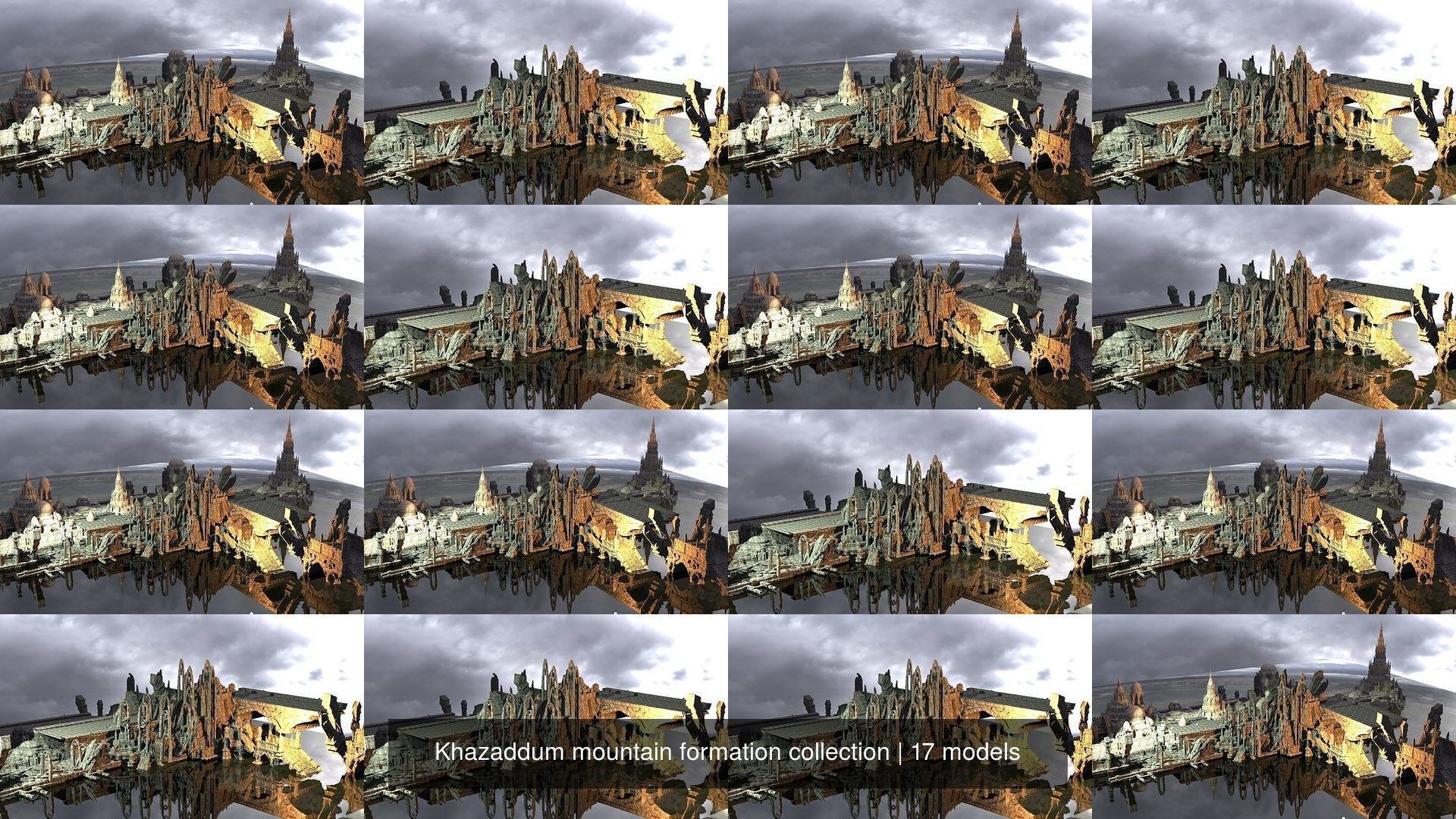 Khazaddum mountain formations 3D Model Collection_3