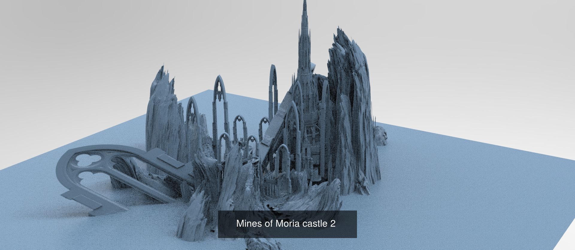 Khazaddum mountain formations 3D Model Collection_10