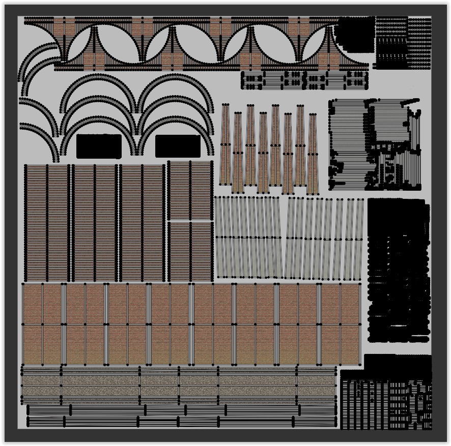 American train on viaduct 3D model_14