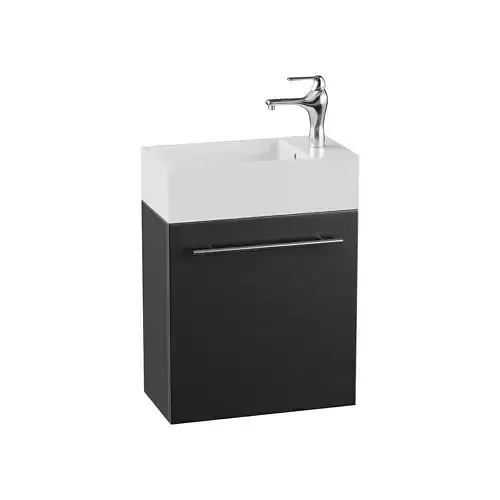 Small Wall Mounted Cabinet Vanity Bathroom Sink Cabinet Black 3D model