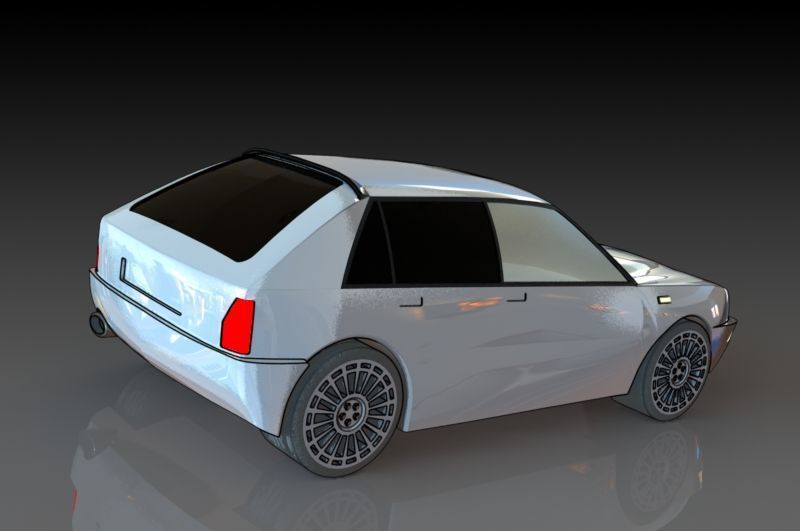 Lancia Delta Free 3D print model_2