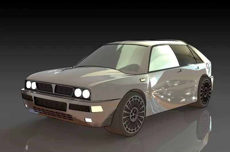 Lancia Delta Free 3D print model_0