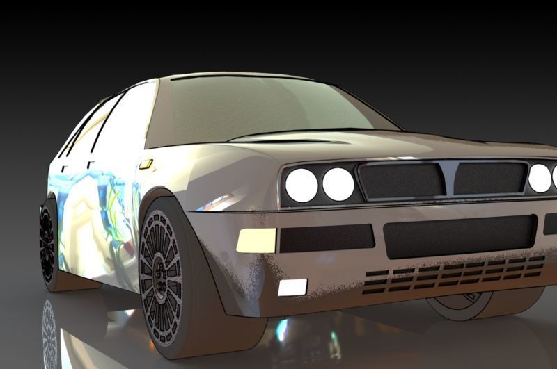 Lancia Delta Free 3D print model_3