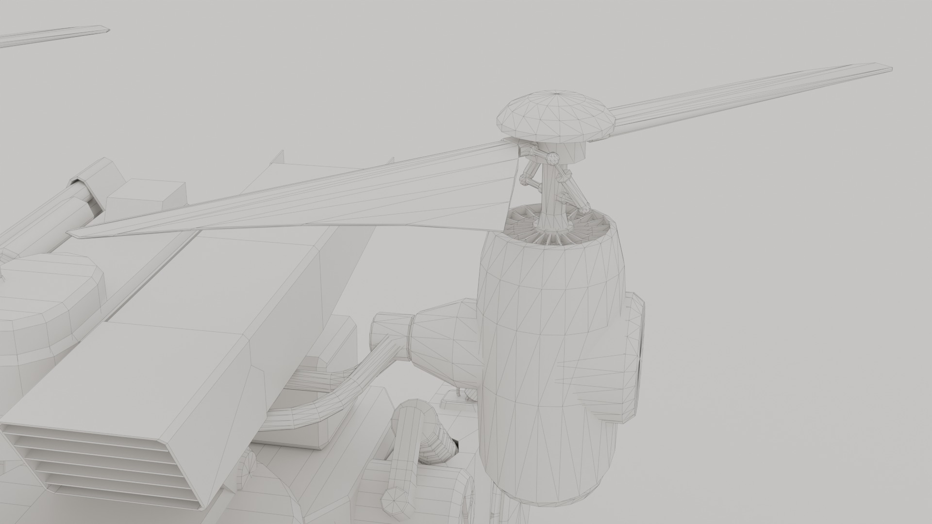 Tactical Wheeled UAV with Dual Propeller Lift System Low-poly 3D model_17