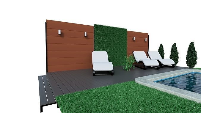 TERRACE  TERRAZA  POOL  3D model