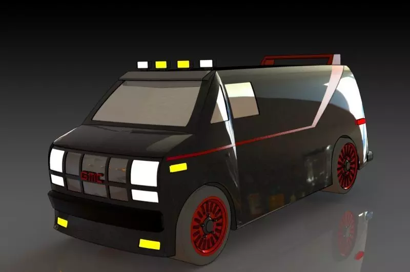 GMC Vandura A Team Van Free 3D print model