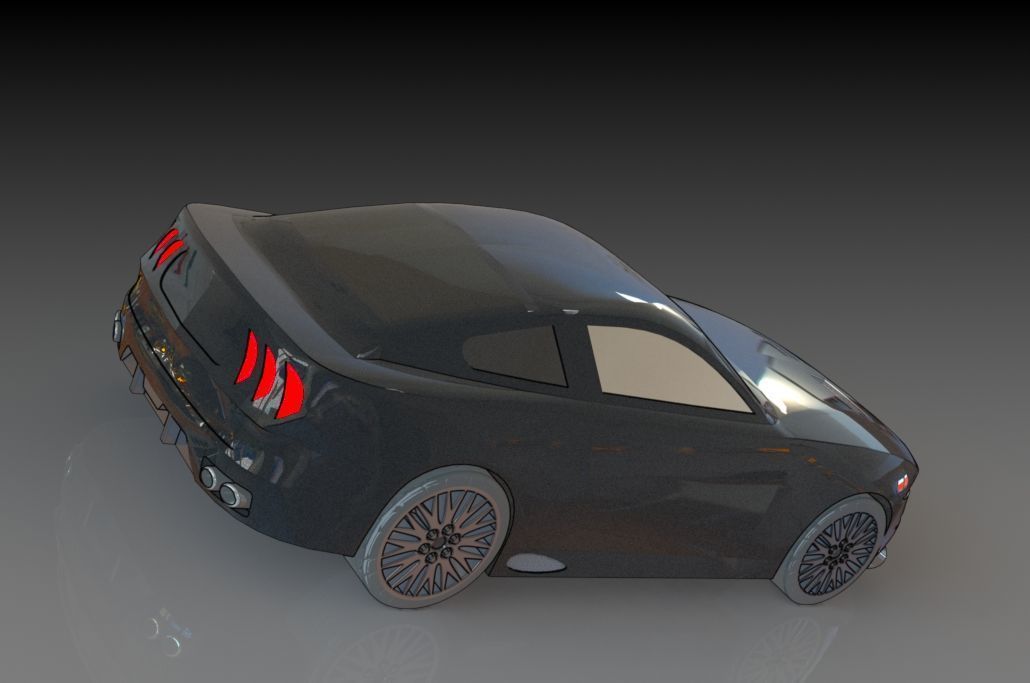Ford Mustang Free 3D print model_2