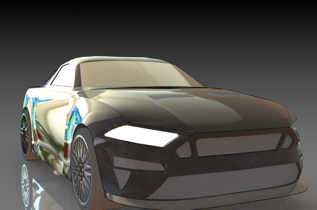 Ford Mustang Free 3D print model_3