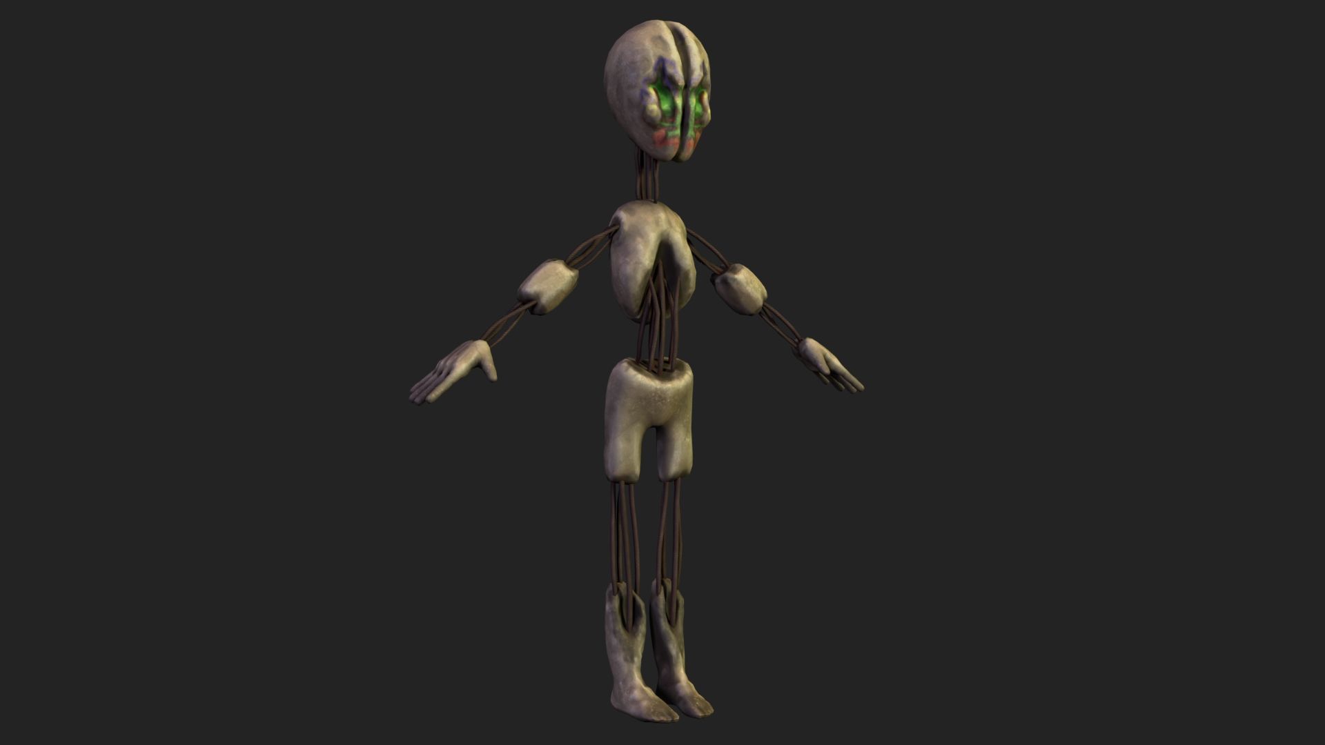 SCP 173 Low-poly 3D model_4