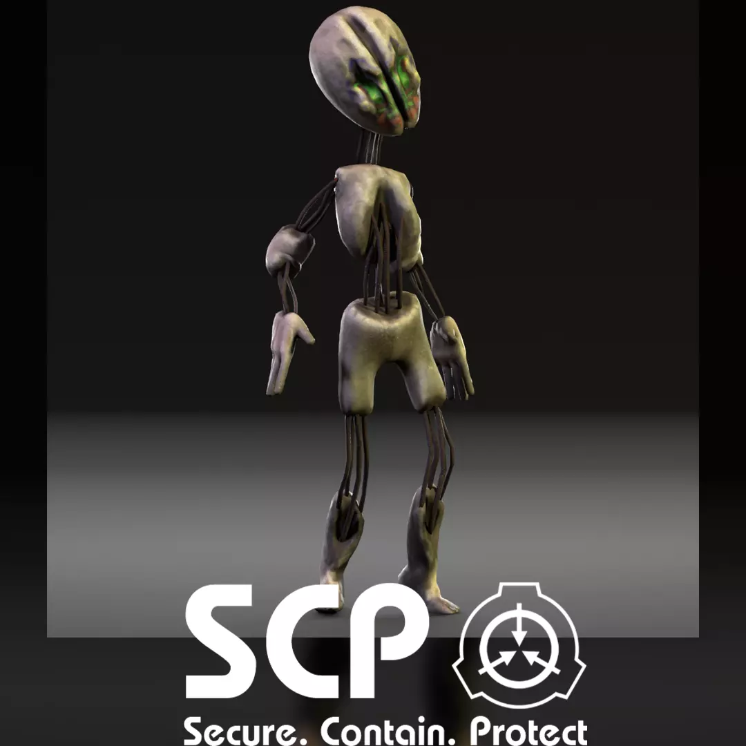 SCP 173 Low-poly 3D model_0