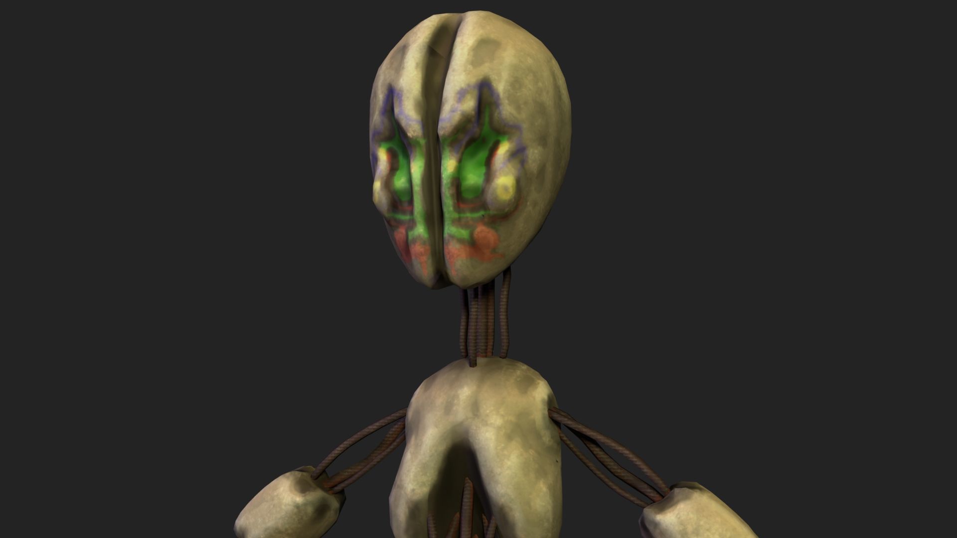 SCP 173 Low-poly 3D model_3