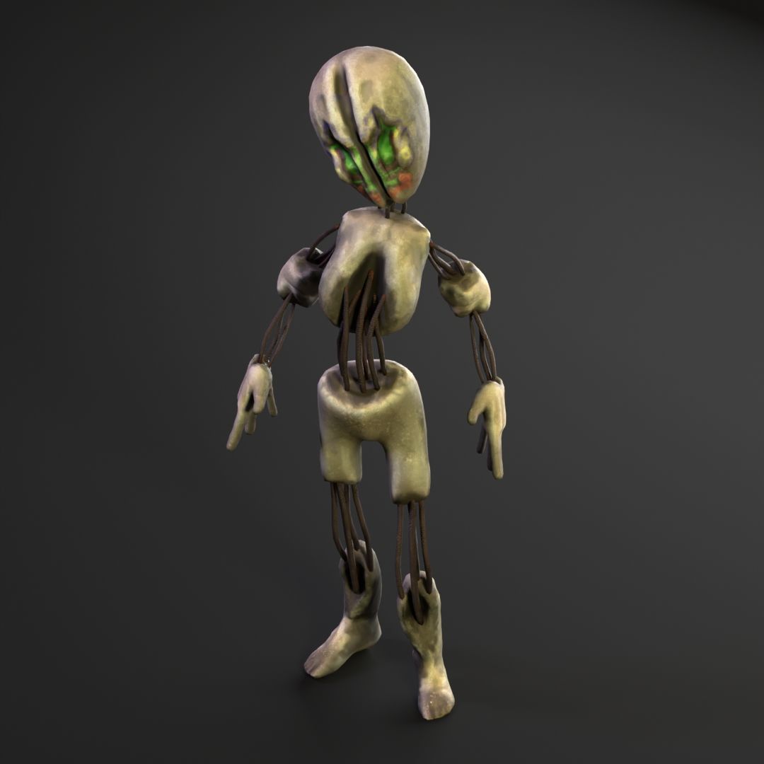 SCP 173 Low-poly 3D model_1