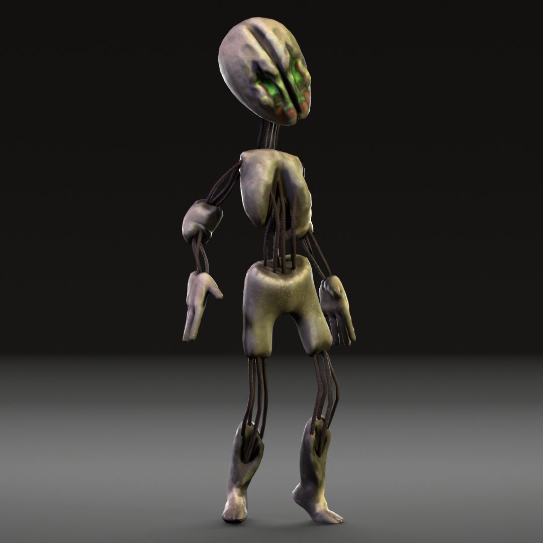 SCP 173 Low-poly 3D model_2