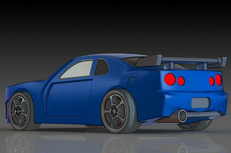 Nissan Skyline R34 Free 3D print model_1