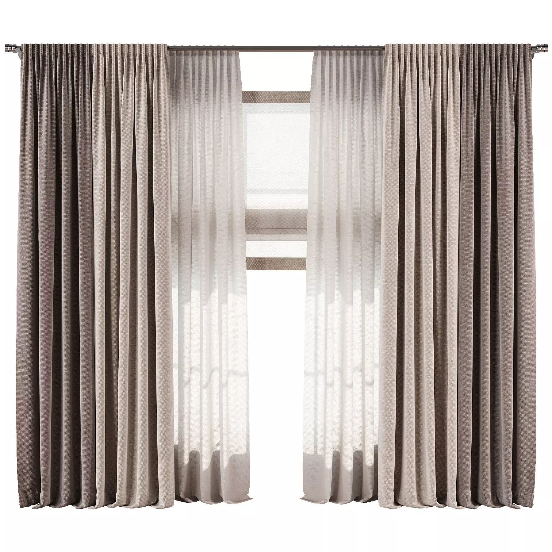 Curtain with Roman 52 3D model