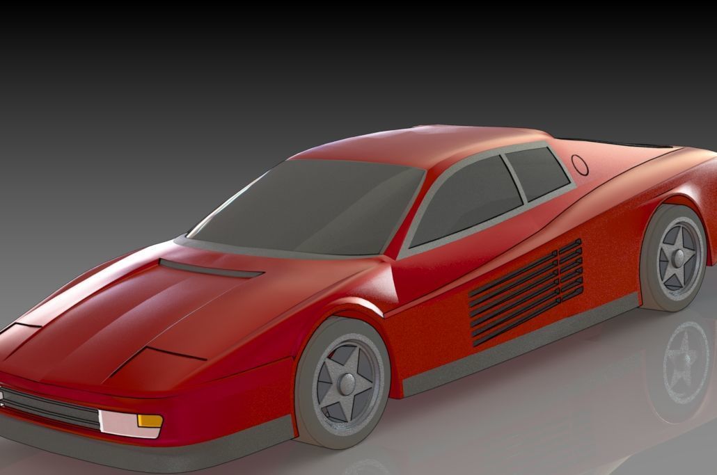 Ferrari Testarossa Free 3D print model_8