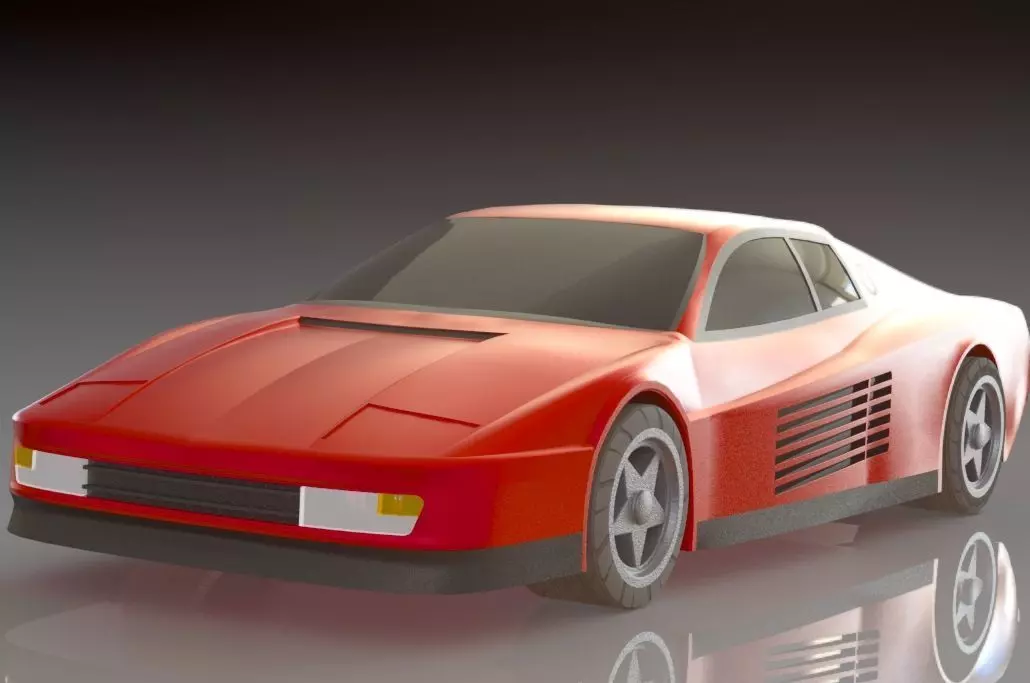 Ferrari Testarossa Free 3D print model_0