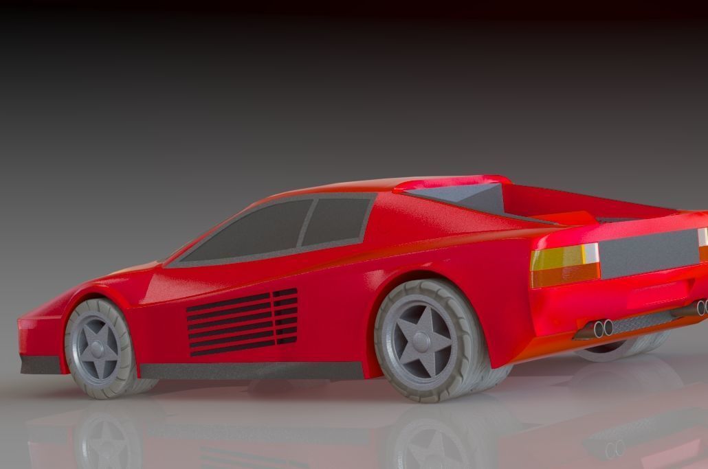 Ferrari Testarossa Free 3D print model_2