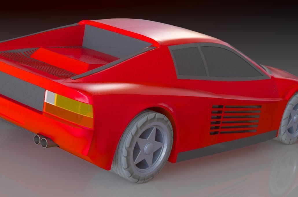 Ferrari Testarossa Free 3D print model_3