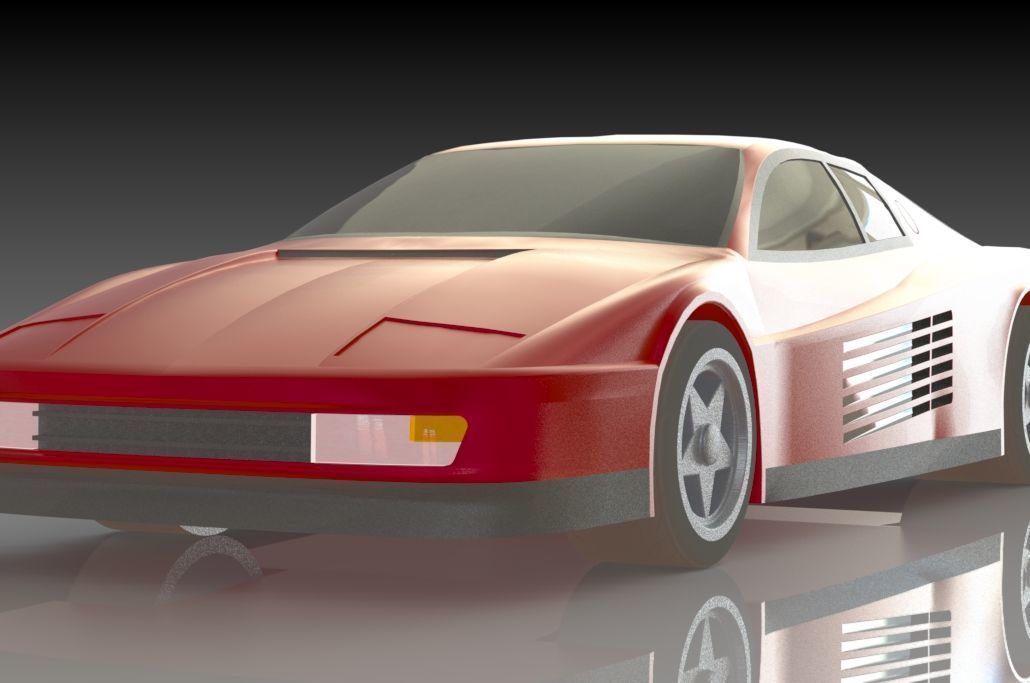 Ferrari Testarossa Free 3D print model_6