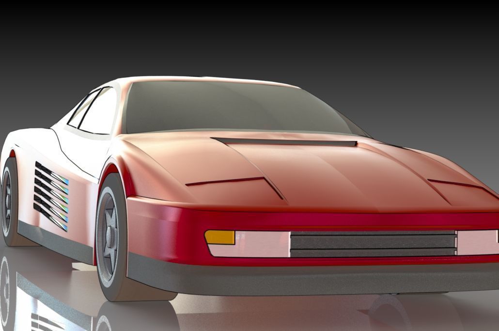 Ferrari Testarossa Free 3D print model_1