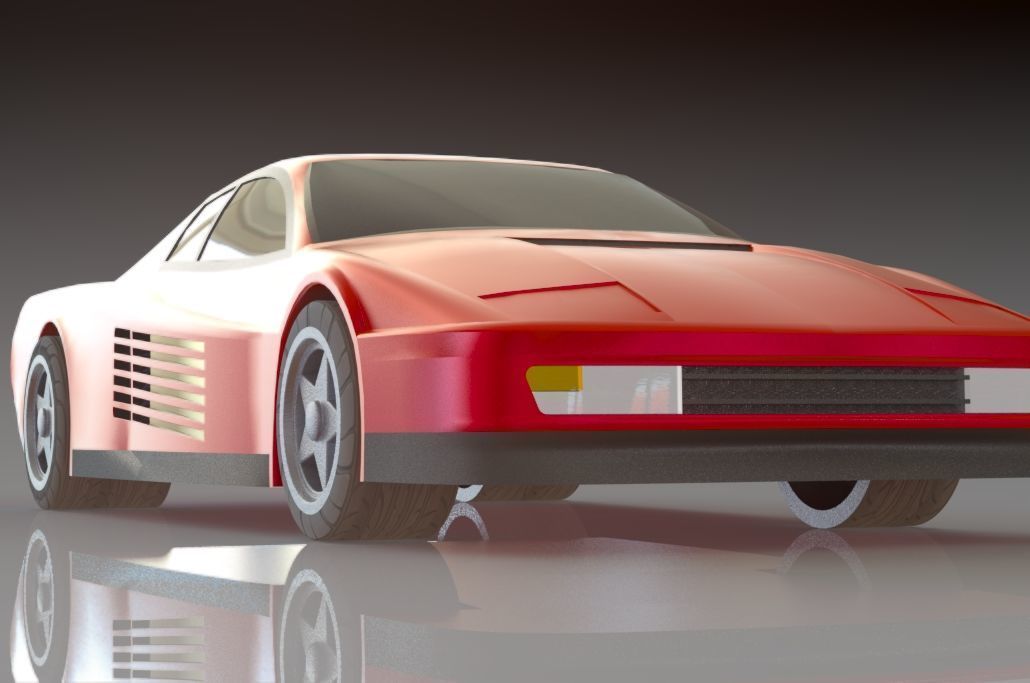 Ferrari Testarossa Free 3D print model_4