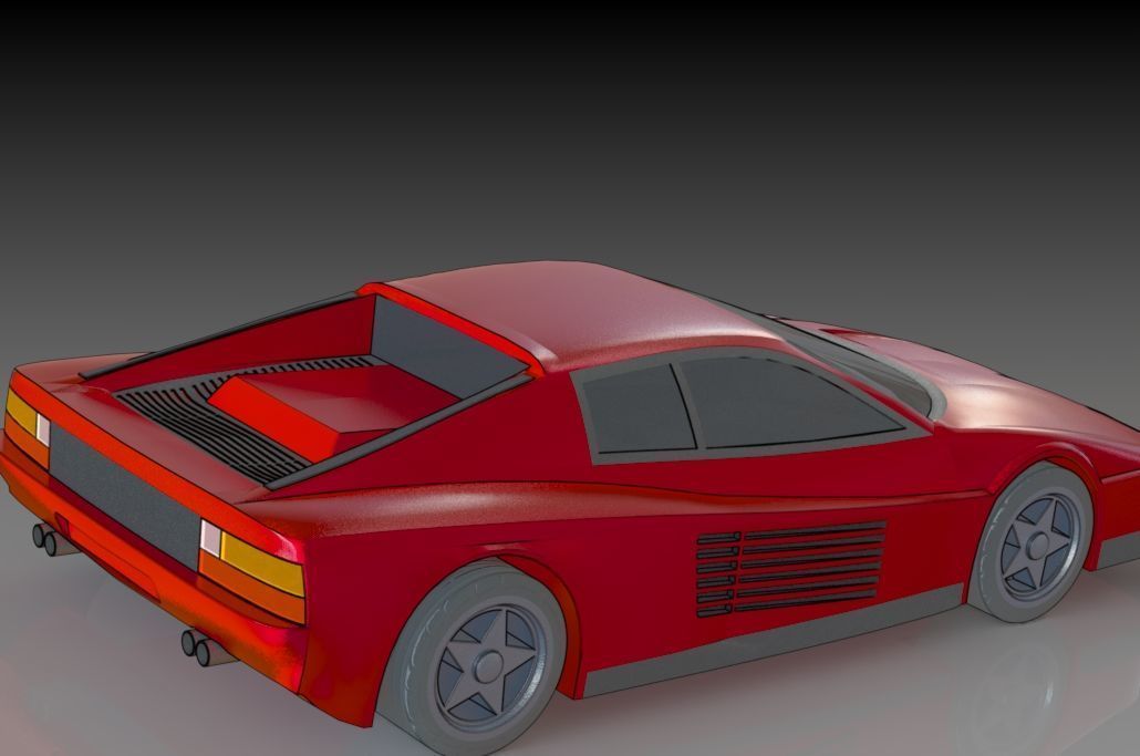 Ferrari Testarossa Free 3D print model_9