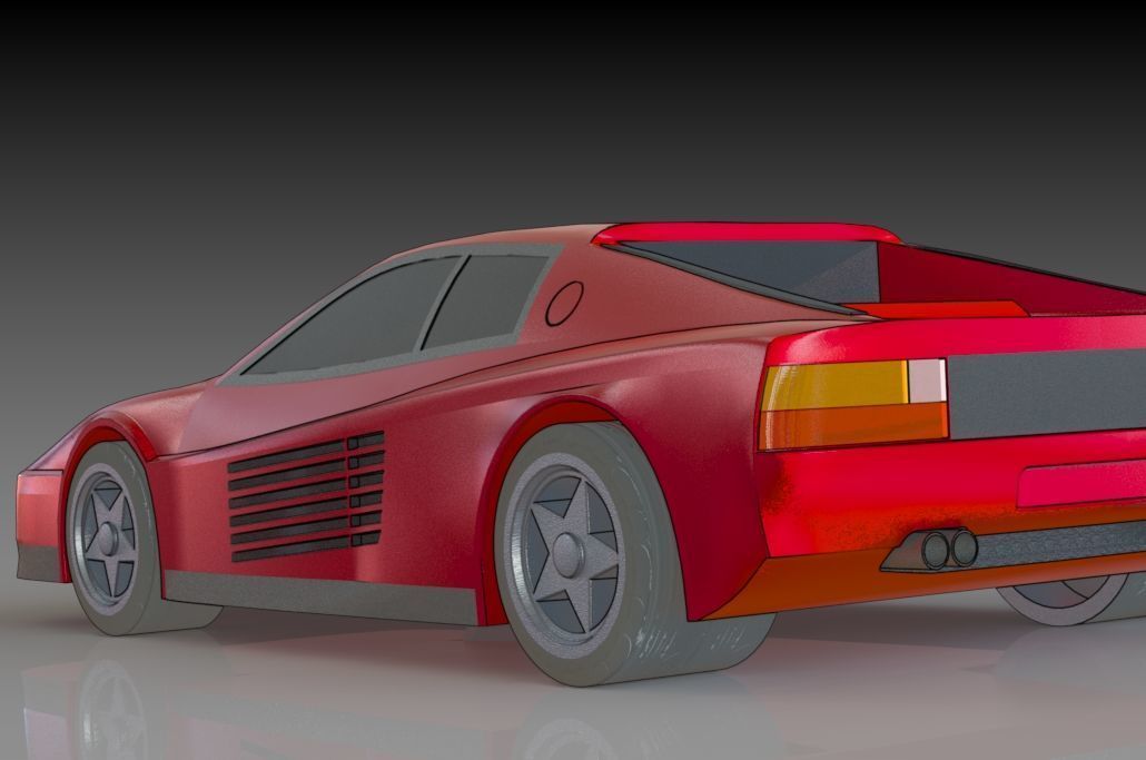 Ferrari Testarossa Free 3D print model_7