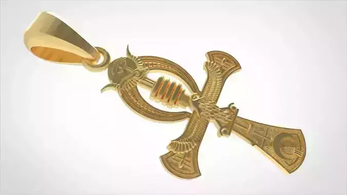 Ankh Egyptian Cross Pendant Necklace Jewelry