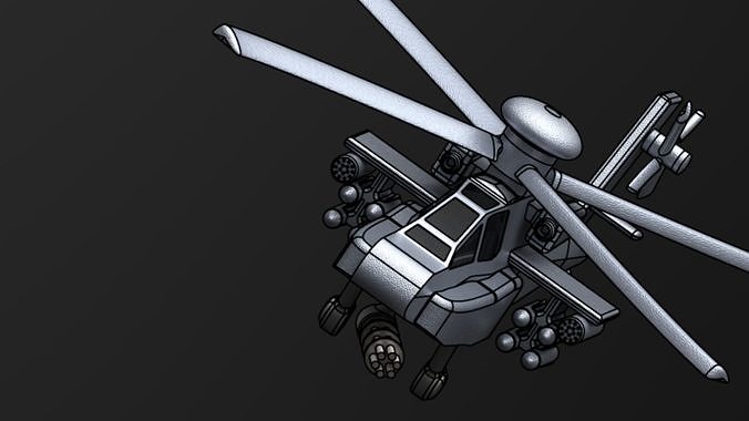 AH 64 Apache Free 3D print model