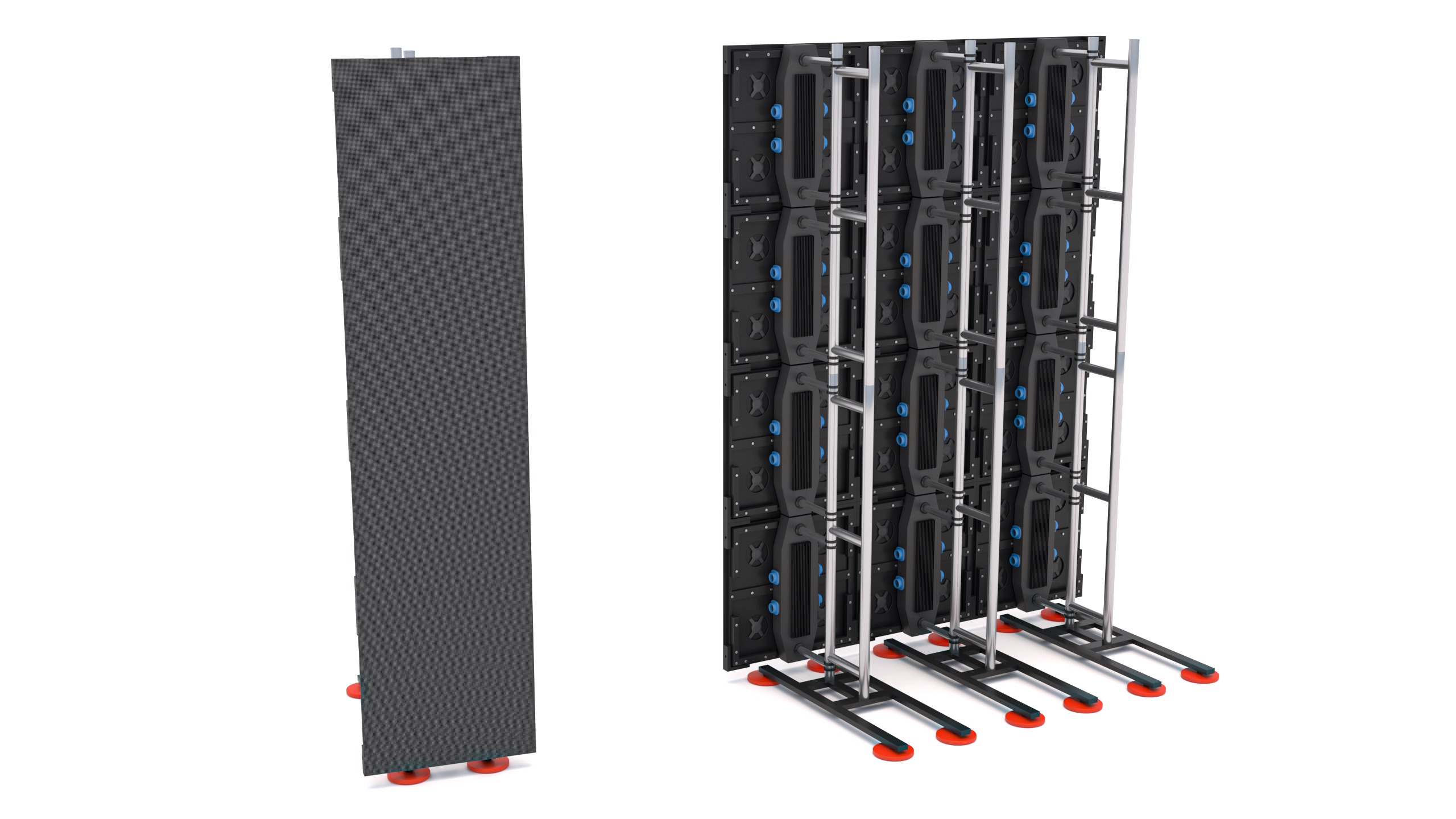 Led Video Wall v3 P2 and Truss 3D model_3