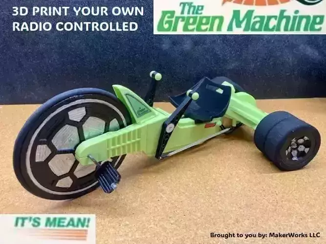 Third Scale Radio Controlled GREEN MACHINE  3D print model