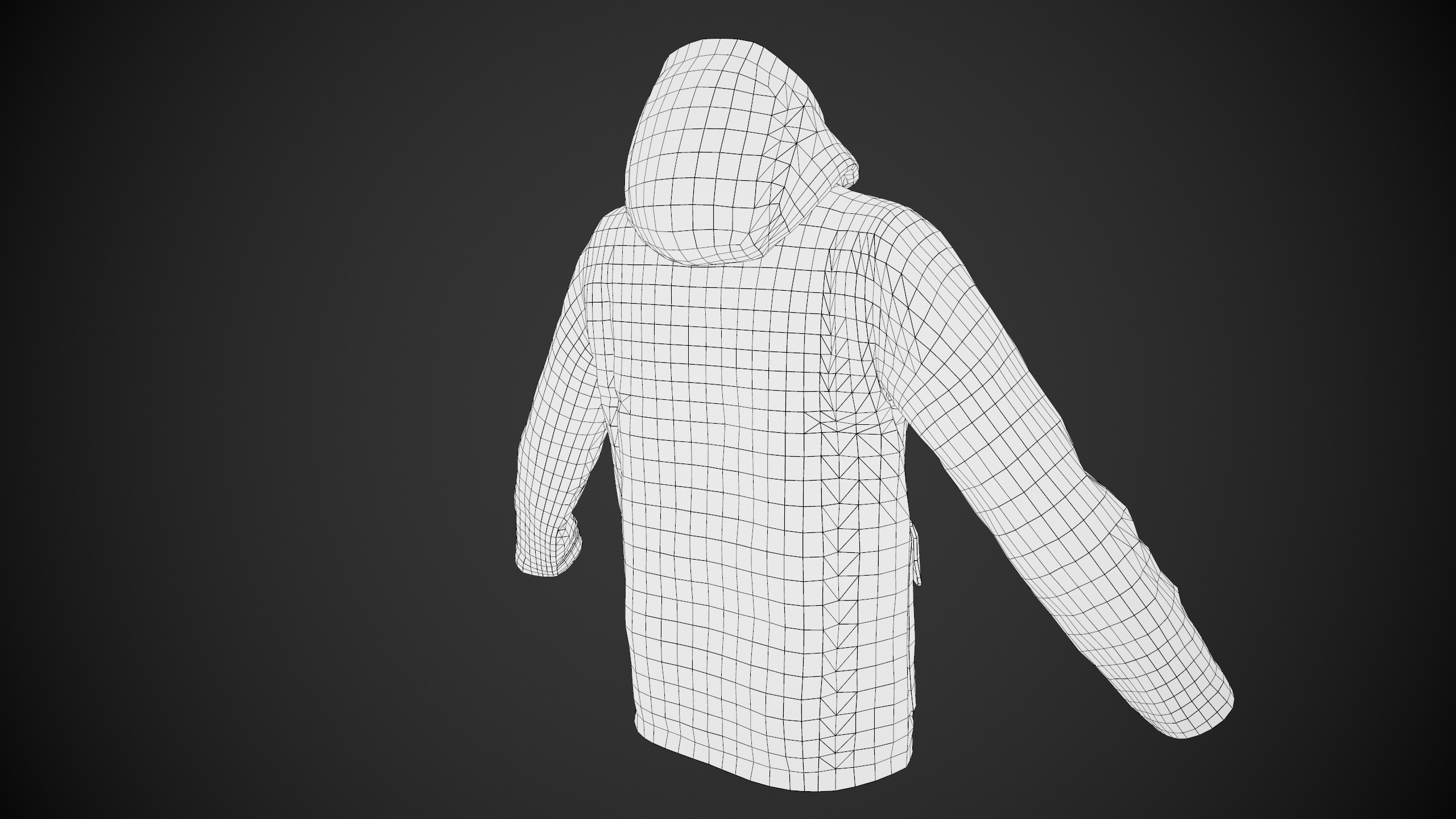 Red Winter Jacket Style 1 Low-poly 3D model_18